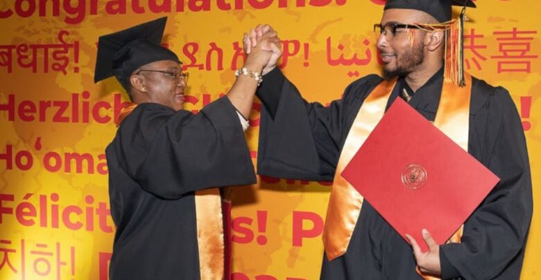 Mother and Son Graduated From The Same University On The Same Day