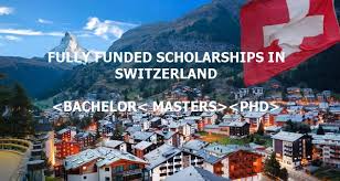 Fully funded Scholarship for Masters Degree in Switzerland 2025